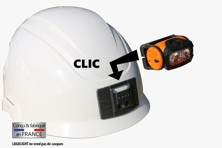 Platine CLICAS pour fixation sur casque - Lagolight